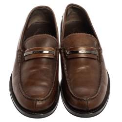 Tod's Brown Leather Slip on Loafers Size 41