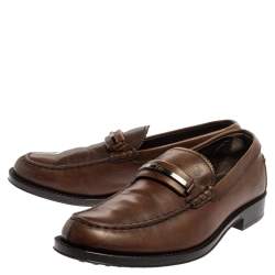 Tod's Brown Leather Slip on Loafers Size 41