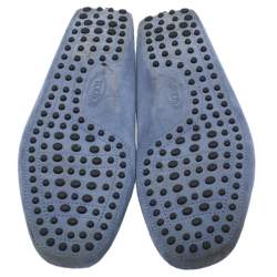 Pre Owned حذاء لوفرز تودز فيونكة سويدي أزرق مقاس 41