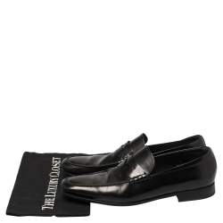 Pre Owned حذاء لوفرز تودز سليب أون بيني جلد أسود مقاس 42