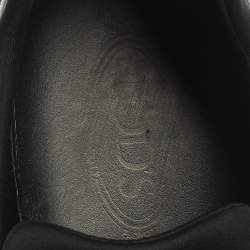 Tod's Black Leather and Nylon Lace Sneakers Size 47