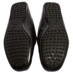 Pre Owned حذاء لوفرز تودز بينى جلد محبب أسود مقاس 41.5 