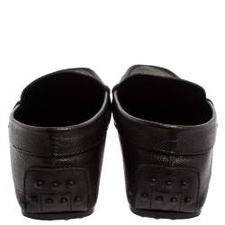 Pre Owned حذاء لوفرز تودز بينى جلد محبب أسود مقاس 41.5 