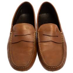 مملوكة مسبقًا حذاء لوفرز تودز سليب أون بينى جلد بنى مقاس 42