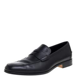 Tod's Black Leather Penny Loafers Size 42