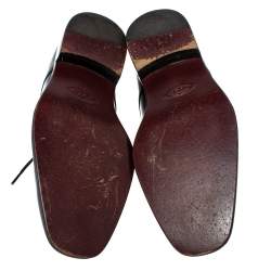 Pre Owned Tod's Black Leather Lace Up Oxfords Size 42