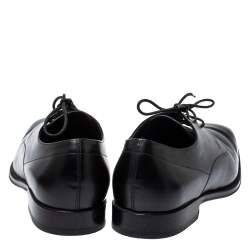 Pre Owned Tod's Black Leather Lace Up Oxfords Size 42