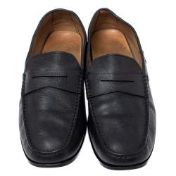 Tod's Black Leather Penny Loafers Size 44