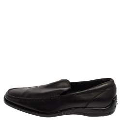Tod's Black Leather Slip On Loafers Size 41