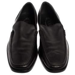 Tod's Black Leather Slip On Loafers Size 41