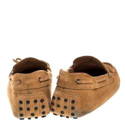 Tod's Tan Suede Gommino Driving Slip On Loafers Size 43