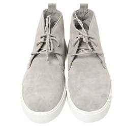 Pre Owned Tods Grey Suede High Top Sneaker Size 44.5