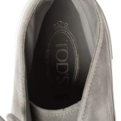 Pre Owned Tods Grey Suede High Top Sneaker Size 44.5