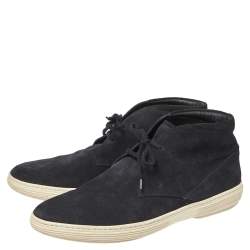 Tod's Black Suede Desert Ankle Boots Size 40