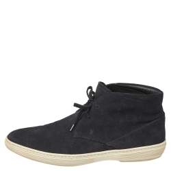 Tod's Black Suede Desert Ankle Boots Size 40