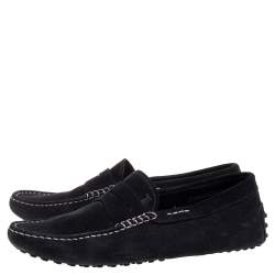 Tod's Black Suede Loafers Size 41