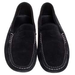 Tod's Black Suede Loafers Size 41