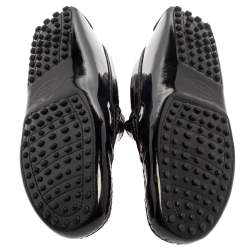 مملوكة مسبقًا حذاء لوفرز تودز سليب أون بيني جلد لامع أسود مقاس 43