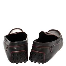 Tod's Black Leather Penny Loafers Size 43