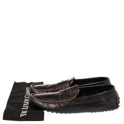 Tod's Black Leather Penny Loafers Size 43