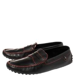 Tod's Black Leather Penny Loafers Size 43