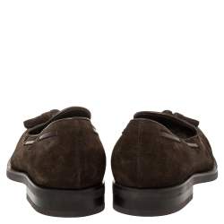 Pre Owned حذاء لوفرز تودز سليب أون شراشيب سويدي بني مقاس 43