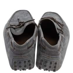 Pre Owned حذاء لوفرز تودز سليب أون فيونكة غومينو نوبوك أزرق مقاس 43