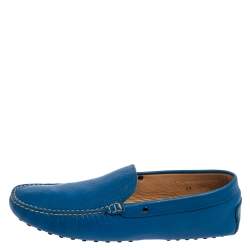 Pre Owned Tod's Blue Leather Loafers Size 45.5