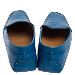 Pre Owned Tod's Blue Leather Loafers Size 45.5