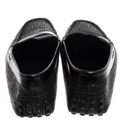 مملوكة �مسبقًا حذاء لوفر تودز بيني جلد منقوش أسود مقاس 41.5 