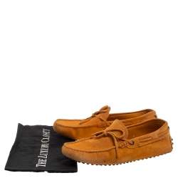 مملوكة مسبقًا Tod's Yellow Suede  Bow Slip On Loafer Size 40