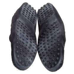 Pre Owned Tods Black Suede Gommino Penny Slip On Loafers Size 46.5