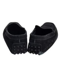 Pre Owned حذاء لوفرز تودز سليب أون سويدي أسود مقاس 43