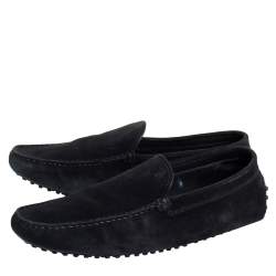 Pre Owned حذاء لوفرز تودز سليب أون سويدي أسود مقاس 43