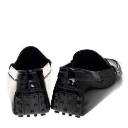 Pre Owned حذاء لوفرز تودز سليب أون بيني جلد لامع أسود مقاس 43