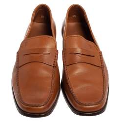 مملوكة مسبقًا حذاء لوفرز تودز سير بيني سليب أون جلد بني مقاس 44