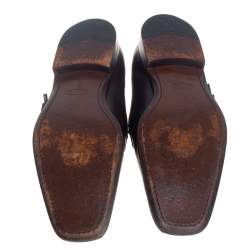 Tods Brown Leather Slip On Loafers Size 45.5