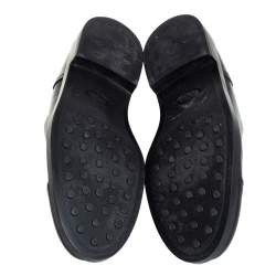 Tod's Black Leather Cap Toe Slip On Oxford Size 42