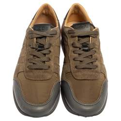 Pre Owned حذاء رياضي تودز رباط علوي جلد وسويدي متعدد الألوان مقاس 41