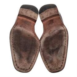 Pre Owned Tod's Brown Leather Slip On Loafers Size 43