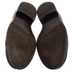 Pre Owned Tod's Black Leather Penny Slip On Loafers Size 43