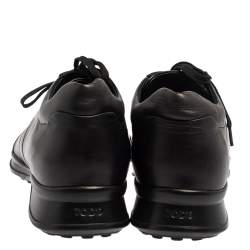 Pre Owned Tod's Black Leather Low Top Sneakers Size 42