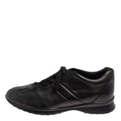 Pre Owned Tod's Black Leather Low Top Sneakers Size 42