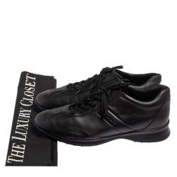 Pre Owned Tod's Black Leather Low Top Sneakers Size 42