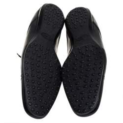 Pre Owned Tod's Black Leather Lace Up Oxford Size 41.5