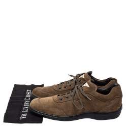 Pre Owned حذاء رياضي تودز رباط أخضر زيتوني مقاس 43