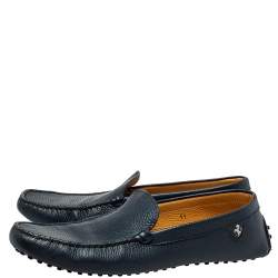 مملوكة مسبقًا حذاء لوفرز تودز سليب أون جلد أزرق مقاس 45.5 