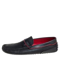 Tod's Black Leather Slip On Loafers Size 43 