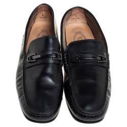 Tod's Black Leather Slip on Loafer Size 43