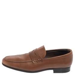 Tod's Brown Leather Slip On Loafers Size 39.5